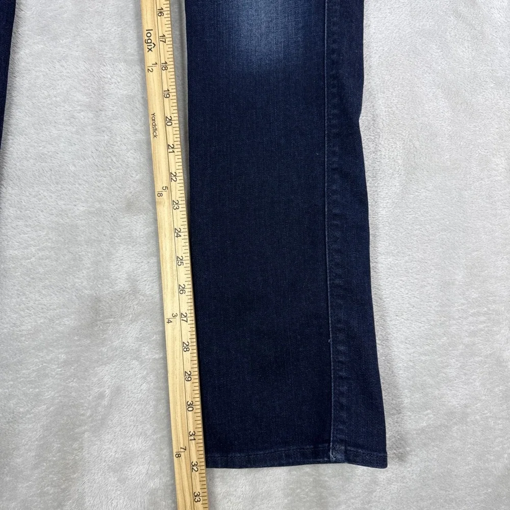 7 For All Mankind Jeans Womens 28X32 Blue Karah Straight Leg Stretch Denim Dark - Picture 8 of 9
